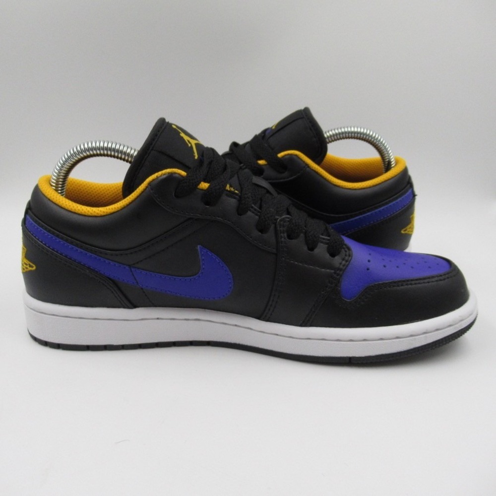 Nike Air Jordan 1 Low Black Dark Concord University Gold 553558-075 Mens 7.5 - Picture 6 of 10